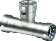 Viega 91660 MegaPress tee Smart Connect technology 316 stainless steel, 1-1/2'' x 1-1/2'' x 1/2''