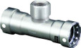 Viega 95210 MegaPress tee Smart Connect technology 304 stainless steel, 1-1/2'' x 1-1/2'' x 1''