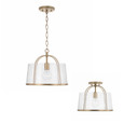 Capital Lighting CAP-247011 Madison Transitional 1-Light Semi-Flush