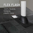 OATEY 14025 Flex Flash™ No-Calk® 2.5" Flexible Roof Flashing 10" x 13.25" Base