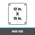 OATEY 11876 All-Flash® No-Calk® 3 in. – 4 in. Galvanized Black 12 in. x 15 in. Base Roof Flashing