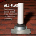 OATEY 12955 All-Flash® No-Calk® 3 in. – 4 in. Aluminum Brown 12 in. x 15 in. Base Roof Flashing