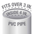 OATEY 43633 3 in. or 4 in. PVC 9 in. x 9 in. Bell Trap Drain