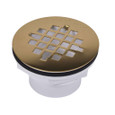OATEY 42078 2 in. 101 PS PVC Solvent Weld Shower Drain with UltraShine® Polished Brass Strainer
