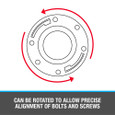 OATEY 43501 3 in. or 4 in. PVC Offset Closet Flange with Metal Ring without Test Cap
