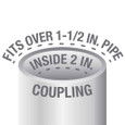 OATEY 43637 1-1/2 in. PVC 6 in. x 6 in. bell trap Drain
