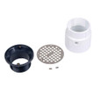 OATEY 72018 4" PVC Pipe Base General Purpose Drain w/ 5" SS Grate