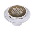 OATEY 42404 2 in. or 3 in. PVC Drain with Round Ultrashine® PVD Screw-Tite Polished Brass Strainer