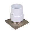 OATEY 72297 3" or 4" PVC General Purpose Pipe Fit Drain w/ 6" Cast NI Grate & Square Top
