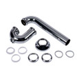 OATEY 5510-1 Dearborn® 1-1/2 in. x 12 in. Semi-Cast P-Trap w/ Cleanout 17 Ga. w/ Deep Flange & Brass Nuts, White Box