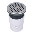 OATEY 72097 3" or 4" PVC General Purpose Drain w/ 5" CHR Grate & Round Ring