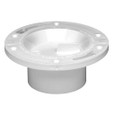 OATEY 43523 3 in. or 4 in. PVC Long Pattern Closet Flange with Plastic Ring and Test Cap