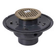 OATEY 72334 4" PVC Adj. Commercial Drain w/ 6" Cast NI Grate & Round Top
