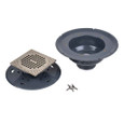 OATEY 72172 2" PVC Adj. Commercial Drain w/ 6" NI Grate & Square Ring