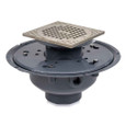 OATEY 72172 2" PVC Adj. Commercial Drain w/ 6" NI Grate & Square Ring