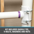 OATEY 43795 4 in. x 4 in. PVC Saddle Tee Kit
