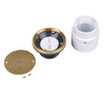 OATEY 74138 4" PVC Pipe Base General Purpose Cleanout w/ 6" BR Cover & Round Ring