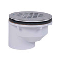 OATEY 42787 2 in. Offset PVC Shower Drain with Stainless Steel Strainer