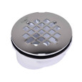 OATEY 42787 2 in. Offset PVC Shower Drain with Stainless Steel Strainer