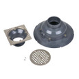 OATEY 72173 3" or 4" PVC Adj. Commercial Drain w/ 6" NI Grate & Square Ring