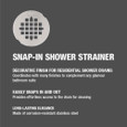 OATEY 42018 4-1/4 in. Brushed Nickel Snap-Tight Strainer – Carded