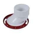 OATEY 43804 3 in. or 4 in. PVC Offset Closet Flange with Metal Ring without Test Cap
