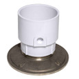 OATEY 72358 4" PVC General Purpose Pipe Fit Drain w/ 8" Cast NI Grate & Round Top
