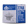 OATEY 774A Dearborn® Tray Plug Sink Basket Strainer, Brass Body w/ Rubber Stopper for 2-1/2" Opening