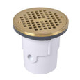 OATEY 72137 3" or 4" PVC General Purpose Drain w/ 6" BR Grate & Round Ring