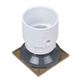 OATEY 74148 4" PVC Pipe Base General Purpose Cleanout w/ 6" BR Cover & Square Ring
