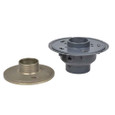 OATEY 72374 4" PVC Adj. Commercial Drain w/ 10" Cast NI Grate & Round Top