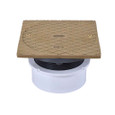 OATEY 74149 4" PVC Hub Base General Purpose Cleanout w/ 6" BR Cover & Square Ring