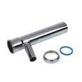 OATEY 814ET-17-1 Dearborn® 1-1/2" x 8" Branch Tailpiece, Hose & Clamp, Slip Joint Top - 17 Ga., 7/8" Branch (Nut Down)