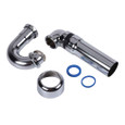 OATEY 730GABN-6-1 Dearborn® 1-1/2" x 1-1/4" Sink Trap w/ Schedule 40 ABS Adapter, Ground Joint, Cover Tube & Escutcheon & Brass Nuts