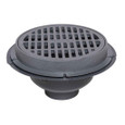 OATEY 76033 3" or 4" PVC Sediment Drain, Cast Iron Grate w/ Bucket