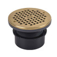 OATEY 82139 4" ABS Hub Base General Purpose Drain w/ 6" BR Grate & Round Ring