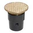 OATEY 84217 3" or 4" ABS General Purpose Cleanout w/ 6" Cast BR Cover & Round Top
