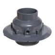OATEY 74234 4" PVC Adj. Commercial Cleanout w/ 6" Cast CHR Cover & Round Top