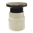 OATEY 74168 4" PVC Pipe Base General Purpose Cleanout w/ 6" NI Cover & Round Ring