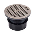 OATEY 82159 4" ABS Hub Base General Purpose Drain w/ 6" NI Grate