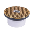 OATEY 74129 4" PVC Hub Base General Purpose Cleanout w/ 6" BR Cover