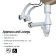 OATEY ADA101 Dearborn® Full Cover Kit, Straight Grid Drain, Two Supply Line and Valve Covers