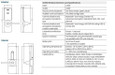 Schlage XE360M Wireless Mortise Deadbolt — exterior and interior dimensional drawings with wireless electronic lock technical specifications table