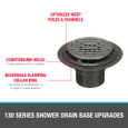 OATEY 42246 2-3 in. Low Profile PVC Drain Base