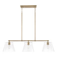 Capital Lighting CAP-846931 Baker Transitional 3-Light-Linear Chandelier