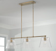 Capital Lighting CAP-846931 Baker Transitional 3-Light-Linear Chandelier