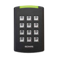 Isonas Pure IP, MCT Reader-Controller with Keypad, Wall Mount, Single Gang, 12 Key, 125khz, 13.56 MHz, TCP/IP, DHCP, 8 Wire Pigtail, Indicating LED's, Tamper Detection, Backlit Keypad, PoE, 12VDC, IP56, FCC, UL