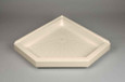 Mustee 3636CBN DURABASE NEO-ANGLE SHOWER FLOOR 36X36 BONE