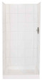 Mustee 572TWHT VARISTONE TILE SHOWER AND BATHTUB WALL WHITE
