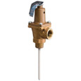Watts 40XL-150210 1 1 IN Bronze Automatic Reseating T and P Relief Valve, 150 psi, 210 degree F, Test Lever, 5 IN Ext Thermostat